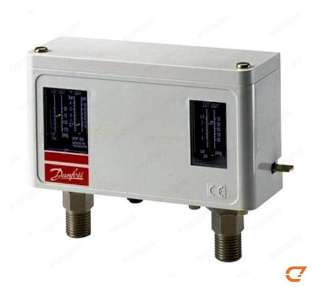 060-001366 Сдвоенное реле давления Danfoss (Данфосс) KP 44, 2 х G ½ А, диапазон настройки 2–12 бар, дифференциал 0,7–4,0 бар купить в интернет-магазине EXPOGAS