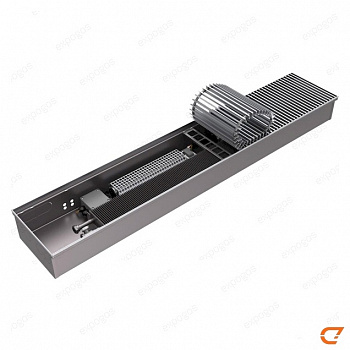 RCQF-1000-1430350 Конвектор Rommer (Роммер) внутрипольный, 140х300х3500, принудительная конвекция, теплоотдача 9587 Вт