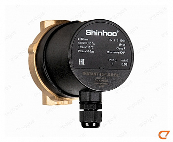 71311001 Насос циркуляционный INSTANT 15-1.5 II BL Shinhoo (Шинху), PN10, для ГВС (латунь) (аналог Grundfos UP 15-14 B PM)