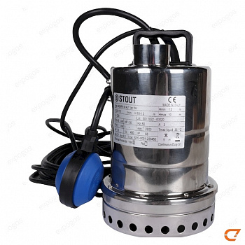 SPD-0001-200450 Насос дренажный Stout (Стоут) из нержавеющей стали с поплавком, Pmax=0,7кВт, 230V