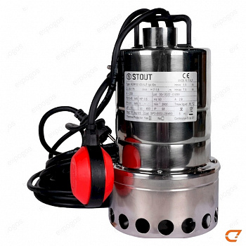 SPD-0002-200450 Насос дренажный Stout (Стоут), с поплавком, корпус и рабочее колесо из нержавеющей стали, Pmax=0,6кВт, 230V